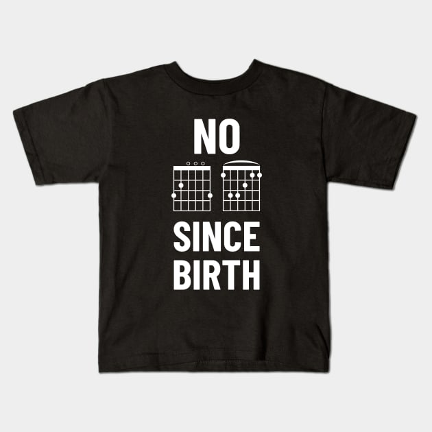 No GF Since Birth G and F Chords Tabs Dark Theme Kids T-Shirt by nightsworthy